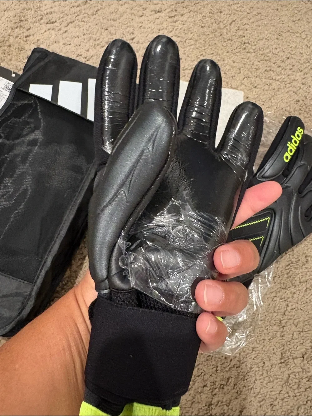 Adidas Copa Pro Goalkeeper Gloves Men’s Size 5 JN5335 NWT Black/Green $130